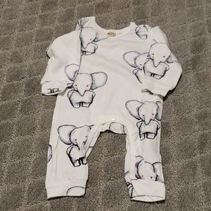 Adorable Elephant One Piece Outfit 3 Months NWOT